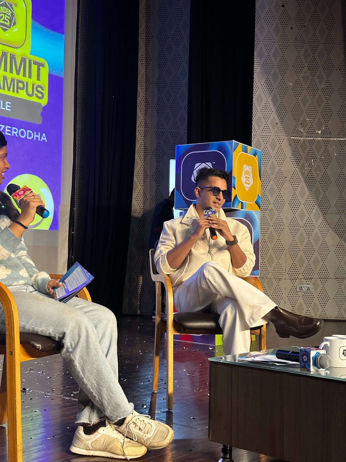 Yudister Narayan speaking during a campus panel